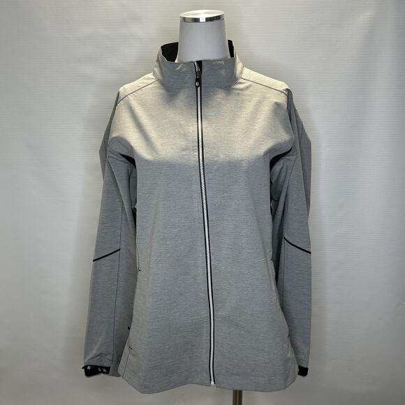 FootJoy DryJoys Golf Jacket Women's XL Gray Waterproof Windproof FJ Rain Shell - Picture 8 of 16